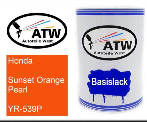 Honda, Sunset Orange Pearl, YR-539P: 500ml Lackdose, von ATW Autoteile West.